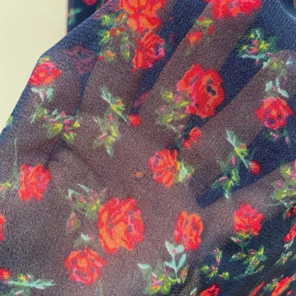 ROXY - Racer Back Blue Floral Dress - Picture 4 of 6